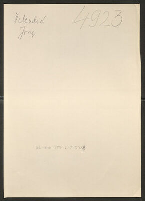 Šelendić, Josip, 29.1.1899. Policijski karton