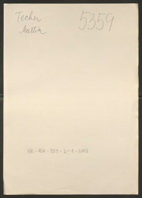 Techer, Martin. Policijski karton