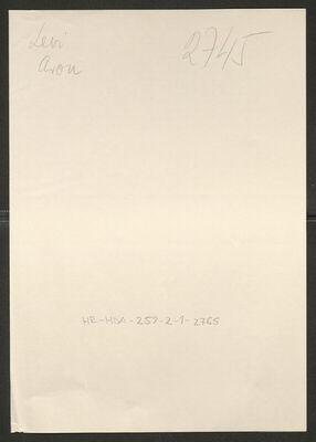 Levi, Aron, 19.4.1913. Policijski karton