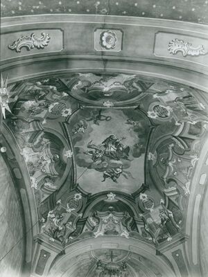 Lučko - Crkva sv. Ivana Nepomuka, zidne slike