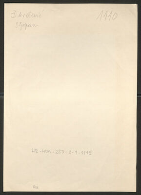 Đurđević, Josip, 1898. Policijski karton