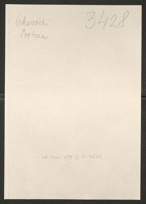 Okovački, Svetozar, 19.3.1913. Policijski karton