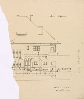 Vila Vrbanić, pročelje/zapadno pročelje