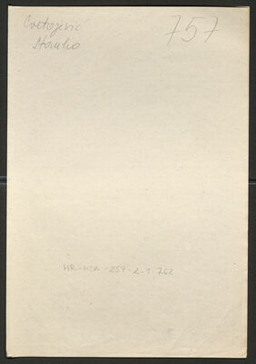 Cvetojević, Stanko, 1910. Policijski karton