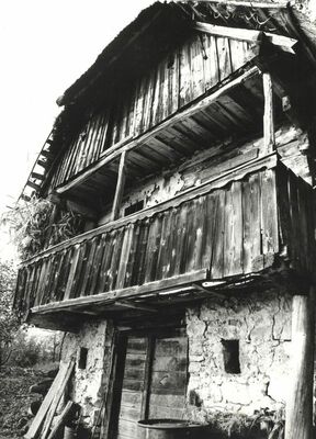 Martinski Vrh (Ribnik) - Tradicijska kuća, južno pročelje