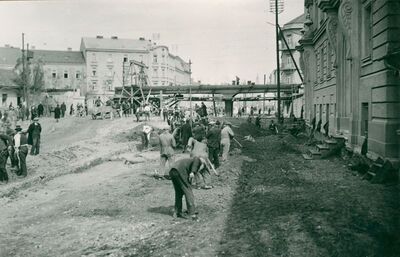 Zagreb (Savska cesta) - Niveliranje za podizanje drugog podvožnjaka