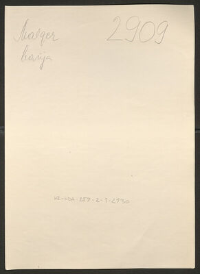 Malger, Marija rođ. Jaklin, 23.3.1906. Policijski karton