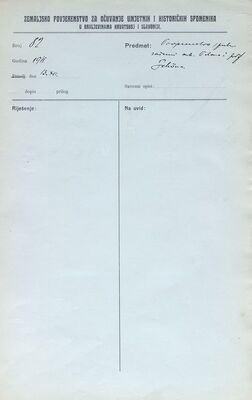 Zemaljsko povjerenstvo, putni računi arhitekta Martina Pilara i prof. Ede Schöna