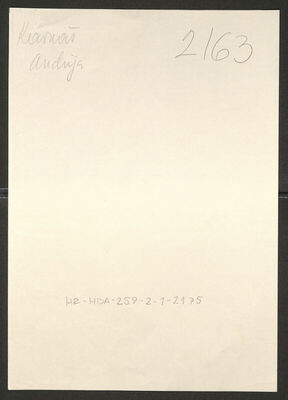 Karnaš, Andrija, 1913. Policijski karton