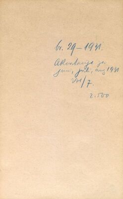 Akontacija za lipanj - kolovoz za god. 1931./32.