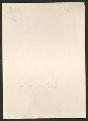 Debelić, Lovro, 1910. Policijski karton