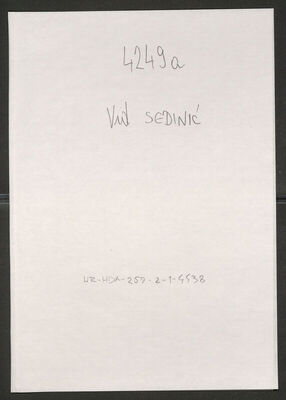 Sedinić, Vid, 27.7.1895. Policijski karton