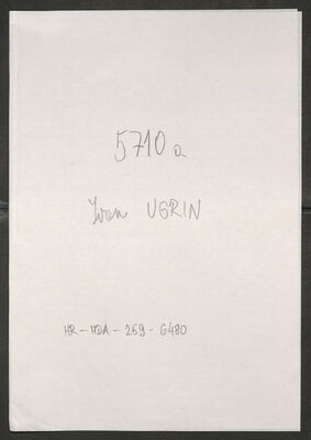 Ugrin, Ivan, 22.4.1908. Policijski karton