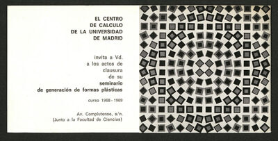 Seminario de Generación de formas plásticas, curso 1968-1969