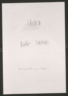 Savino, Karlo, 4.6.1900. Policijski karton