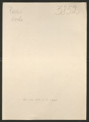 Račić, Karlo, 1917. Policijski karton