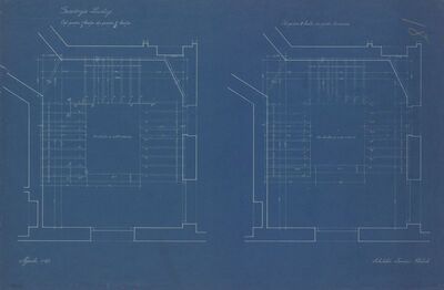 Stambena zgrada Lustig, stubišta/tlocrt/od prvog kata do tavana