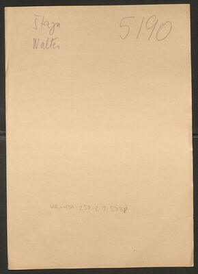 Štajn, Walter, 13.2.1902. Policijski karton