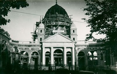 Zagreb (Mirogoj) - Dovršavanje Bolléove kupole na kapelici
