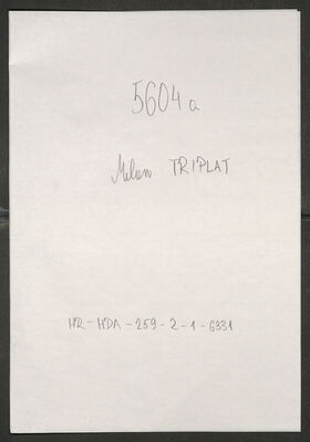 Triplat, Milan, 12.8.1908. Policijski karton