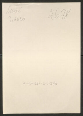 Lazić, Franko, 14.3.1911. Policijski karton