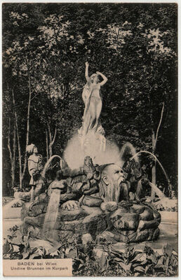 Austrija - Baden; Fontana u parku lječilišta