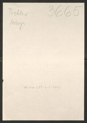 Pichler, Marija, 1895. Policijski karton