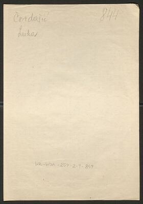 Čordašić, Luka, 11.10.1870. Policijski karton