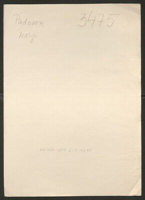 Padovan, Matija, 11.1.1908. Policijski karton