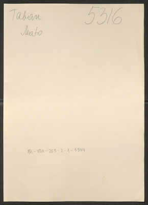 Taban, Mato, 5.7.1926. Policijski karton