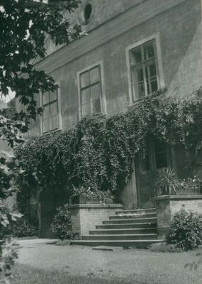 Gradec - Biskupski dvorac, dio ulaznog rizalita i vanjsko stepenište