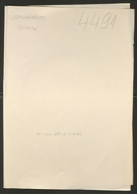 Sonenschein, Alma, 1910. Policijski karton