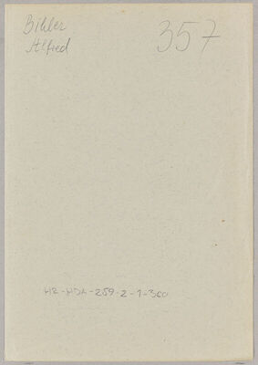 Bihler, Alfred, 5.3.1918. Policijski karton