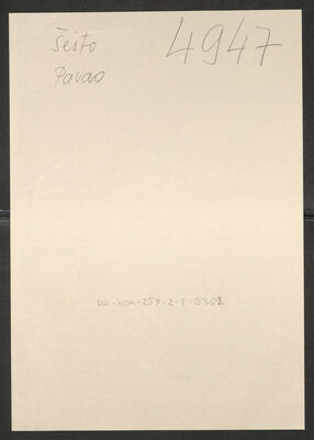 Šesto, Pavao, 1911. Policijski karton