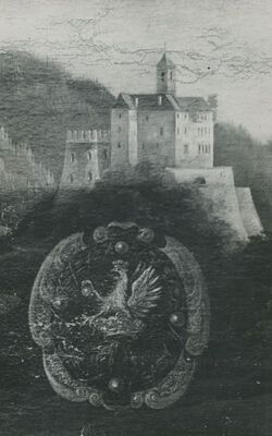 Trakošćan - slika genealogije obitelji Drašković, detalj