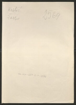 Krstić, Žarko, 8.3.1898. Policijski karton