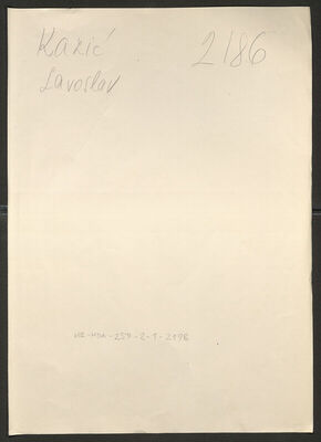 Kazić, Lavoslav, 1918. Policijski karton