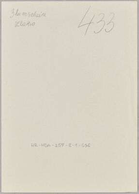 Blumschein, Zlatko, 12.2.1902. Policijski karton