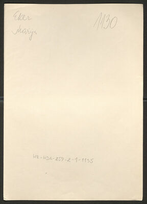 Eker, Marija, 24.5.1921. Policijski karton