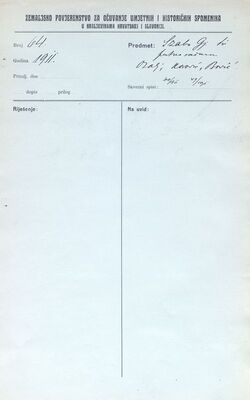 Gjuro Szabo, izvještaj o putu u Morović i putni računi