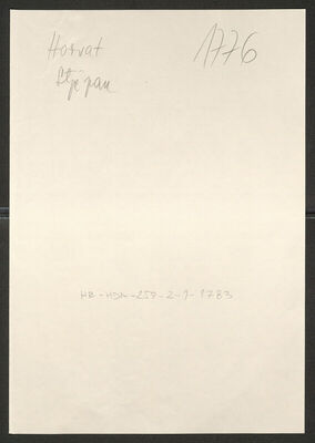 Horvat, Stjepan, 1895. Policijski karton