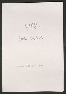 Satler, Ernest, 23.1.1902. Policijski karton