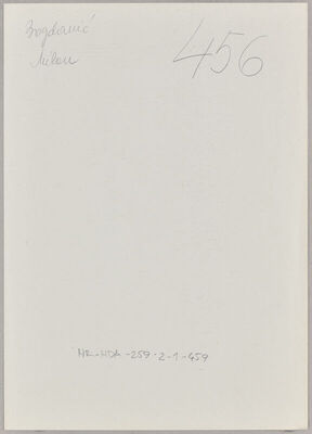 Bogdanić, Milan. Policijski karton