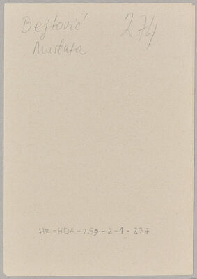 Bejtović, Muistafa, 1897. Policijski karton