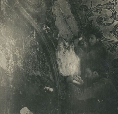 Lepoglava - Župna crkva tijekom popravka i restauratori