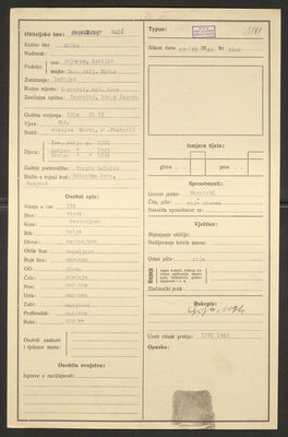 Saić, Miško, 21.2.1910. Policijski karton