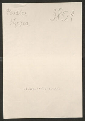 Povalec, Stjepan, 9.11.1915. Policijski karton