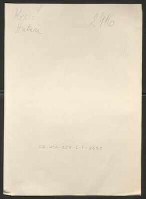 Kosić, Antun, 1904. Policijski karton