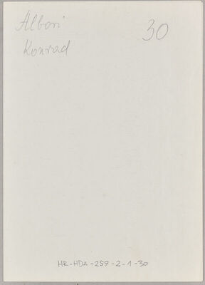 Albori, Konrad, 9.2.1883. Policijski karton