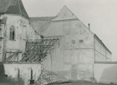 Lepoglava - Bivša pavlinska crkva, rušenje prigradnje sakristije iz 19. st.